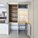 기장실버홈 | 파크 빌트인 김치냉장고 철거 후 와인셀러 홈카페장으로 미니BAR 인테리어 후기 (로봇청소기장,양주장식장)