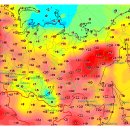 그린란드,러시아,알래스카, 위성 및 온도 사진 입니다 이미지