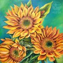 오늘도 그림, 캔버스에 아크릴화 | 유화처럼 깊이 있게 표현한 아크릴화 수업, 해바라기 그림 완성 이야기