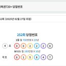 연금복권 오늘 회차 당첨번호 이미지
