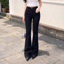 하이오피스 | 하이웨스트 부츠컷 팬츠 후기, 골반 패드로 허리부터 다리까지 매끈한 블랙 롱팬츠