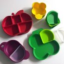 담아내기 | 비마이매직 이유식 그릇 실리콘 유아식기 사과식판 클로버 사용 후기