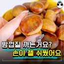 너무 쉽다" 맨손으로 밤껍질 제거하는 꿀팁 이미지