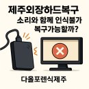다올PC | 제주외장하드복구 소리와 함께 인식불가 복구가능할까?