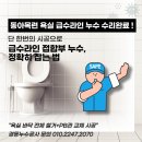 비전동 소로 3-24 | 평택시 비전동 동아목련 아파트 아래층 욕실 천장 누수공사