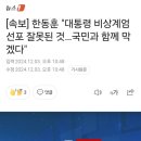 [속보] 한동훈 &#34;대통령 비상계엄 선포 잘못된 것…국민과 함께 막겠다&#34; 이미지