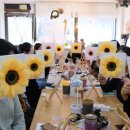 페이퍼플라워 주름지 해바라기 액자 이미지