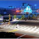 신호대기 횡단보도 이미지