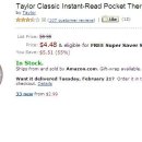 Taylor Classic Instant-Read Pocket Thermometer $4.48 이미지
