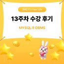 시퀄 | [KB IT's Your Life 7기] 13주차 후기 - MYSQL과 DBMS