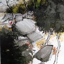 한국화(수묵 담채화) 이미지