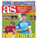 2014 월드컵 조별탈락 하고 스페인 신문 1면 이미지
