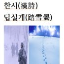 한시(漢詩) 답설게(踏雪偈) 함부로 걷지 말라, 이미지