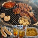 천호 삼겹살 맛있는 고기영업소 한강라면이 서비스