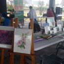 (세화2리)갯머리작은도서관 | 표선면 플리마켓 참여! 수강 홍보 겸 그림 전시했어요!