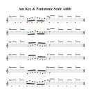 Am Key Pentatonic Scale & 8Beat Adlib 이미지