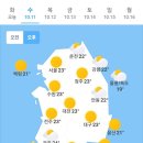 10월 11일 수요일 날씨 이미지