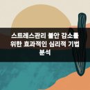 스트레스관리 불안 감소를 위한 효과적인 심리적 기법 분석