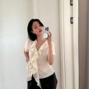 가영내의류 | ෆ. 오브네어 누빌라 [OVNEIR NU VILLA] 25 ss 썸머 오픈 July Frill Blouse 후기 💛🖤