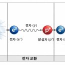 전자기력의 양자적 중첩과 붕괴 과정이란 말은 전자가 음전하를 띠고 양성자와 끌어당기고, 양성자끼리 밀어내는 것을 말하는 건가? 이미지