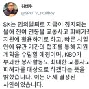 SK구단의 강승호 연봉 처리(김태우기자님 트윗) 이미지