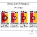 ﻿대선후보 여론조사 지지율 비교 이미지