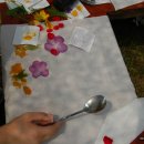 풀꽃 데칼코마니 천연염색 - 오송고등학교수업 이미지
