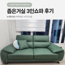 좁은거실소파 3인용 인조가죽 그린, 우아미가구 쇼파 내돈내산 후기