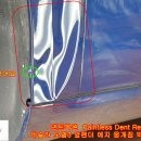 테슬라 모델3 앞펜더 앞도어(알루미늄) 인도 진입방지 봉에 쓸린 덴트복원 방배동덴트 서울덴트복원 PDR 이미지