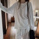 프로퍼 보풀긴팔라운드맨투맨 이미지