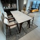 희망천입구(40091) | 대리석과 같은 디자인의 고급스러운 원목 세라믹 식탁 배송후기