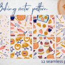 home baking vector pattern 이미지
