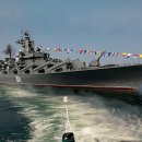 러시아 해군의 슬라바급 순양함 전대가 보스포러스 해협을 통과하지 못하고 복귀중 이미지