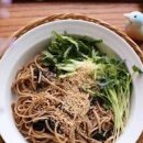미나리 대패삼겹살 비빔막국수 만들기 들기름 비빔국수 양념장 레시피 이미지