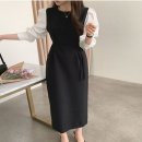 볼륨소매 스트링원피스 이미지