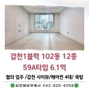 트리풀114공인중개사사무소 | [갑천1블럭] 트리풀시티 힐스테이트 59A타입 대전 신혼부부 아파트 추천!