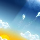 파워포인트 배경그림 - 예수님과 양떼 & 하늘의 천사 이미지