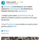 [doble amarilla-Fernando Czyz] 컨펌: 오타멘디는 월드컵 첫 경기를 놓칠 것입니다. 사면 ❌ 이미지