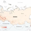 러시아 인구밀도 지도!!! 이미지