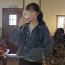 여자 봄자켓 추천 가성비 좋은 루즈핏 크롭 청자켓 착샷 코디 <b>윙스</b><b>몰</b>