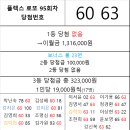 플렉스 로또 95회차 당첨자 이미지