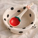 빨간스푼 | 아이 간식 분위기까지 달라지는 감성 도자기 디저트 스푼 솔직 후기 (feat. 플라워·딸기·사과 디자인)