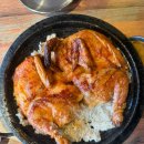 왠 통닭 | 명지 맛집 낭만장작 명지점 누룽지통닭 쫄뱅이 세트 먹고 온 후기