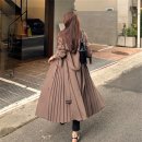 <b>시크</b><b>폭스</b>(CHICFOX) 프로테 플리츠 배색 트렌치 코트