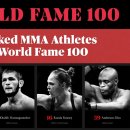 ESPN WORLD FAME 100에 랭크된 역대 UFC선수들 이미지