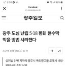 518 폄훼 (북한 개입설 등)현수막 내걸어도 문제없다고 함 이미지