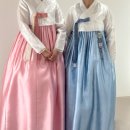 디자인서가 | 대구 달서구 서가한복 후기 | 양가 어머니 한복대여 피팅, 핑크와 블루 치마 비교 후 흰 저고리로 결정!