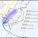 기상청"솔릭, 약한 소형급 태풍으로 약화. 그래도 전국에 최소 풍속15m/s 분다. 이미지