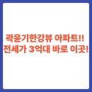 서울신석초등학교 | 곽윤기 한강뷰 아파트!! 전세가 3억대 바로 이곳!