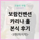 보람케어 | W16) 보람컨벤션 카리나홀 본식 후기 3편 및 총정리